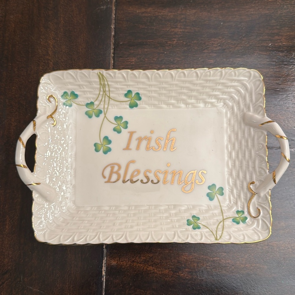 Irish blessings dish